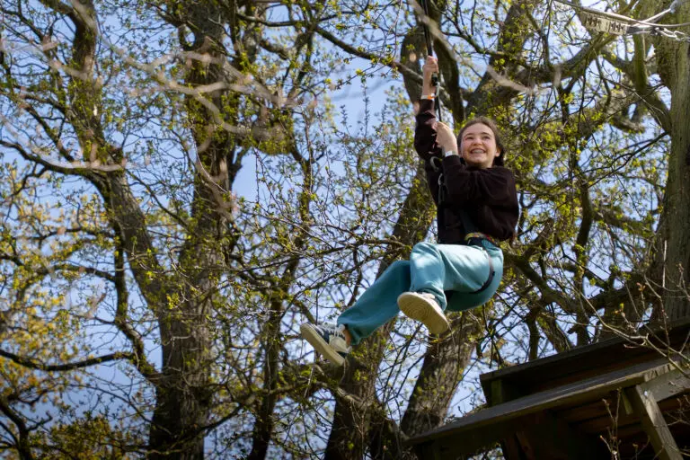 Extreme Wild adventurers on the treetop course